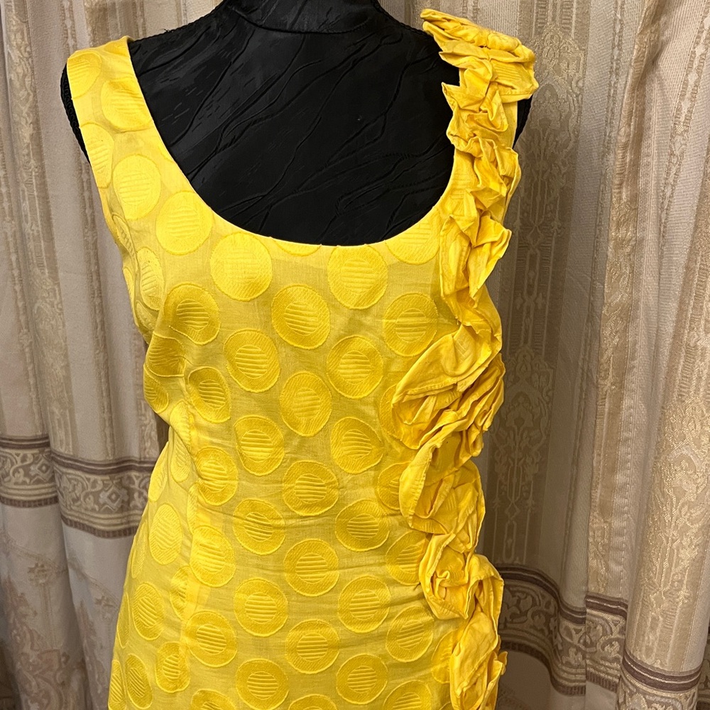new directions Yellow One-Shoulder Ruffle Dress - Picture 3 of 4